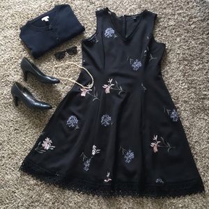 Sleeveless Black A-line Spring Dress (Roz & Ali)